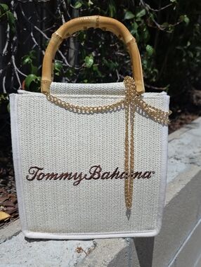 Tommy Bahama Cream Woven Tote